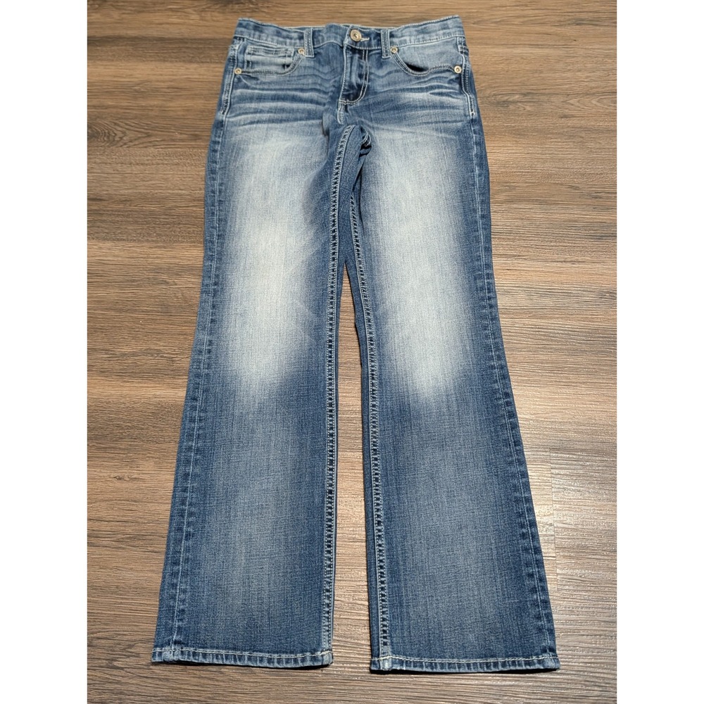 BKE Conner Bootcut Jeans Boys Size 16 Regular Medium Wash Blue Denim